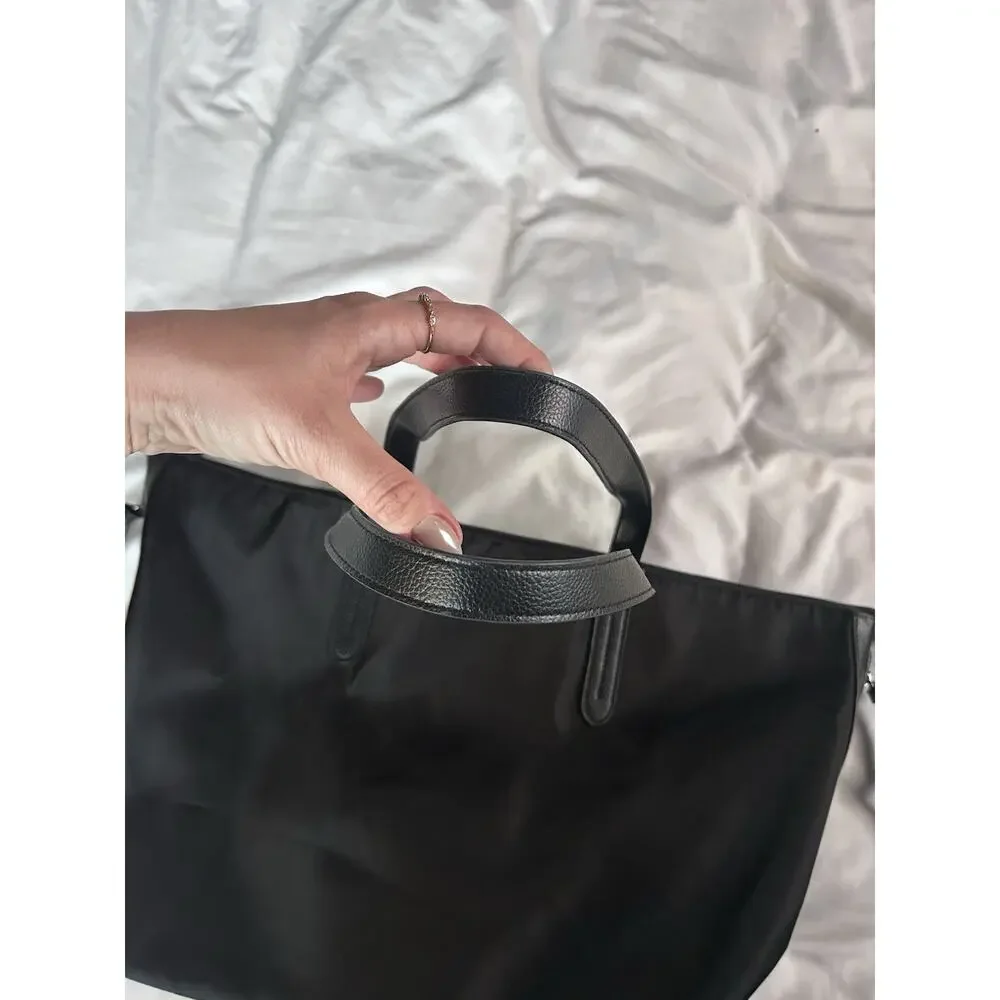 Botkier Black Nylon Bond Tote Bag Minimalist Versatile City Summer City Fashion